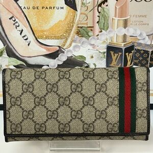 GUCCI Sherry Line Monogram Continental Wallet 😍❤️